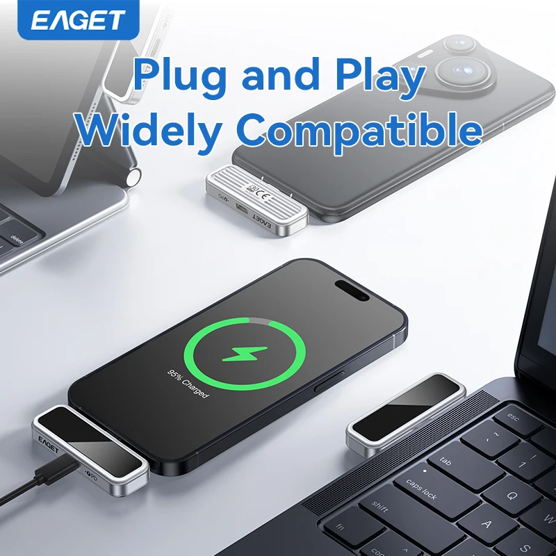 Eaget 64GB/128GB/256GB/512GB Type-C USB Flash Drive - I30, with LCD Displays and PD 20W Fast Charge for Phone Tablet