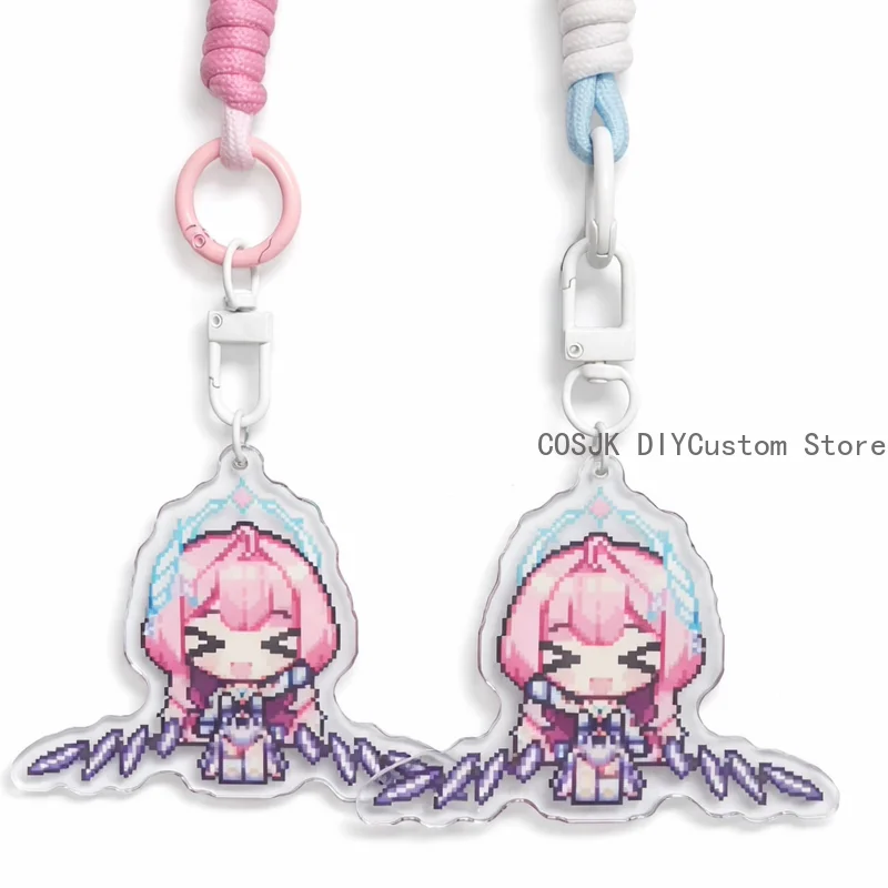 NEW Game Anime Wuthering Waves Aemeath Pixel Acrylic Pendant Keychain Bag Hangings Ornaments Birthday Gift - view 2