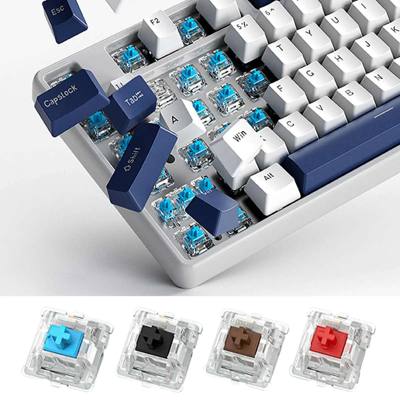 30Pcs Mechanical Keyboard Switches, Axis Shaft Clicker Replacements for Gaming & Typing image 6