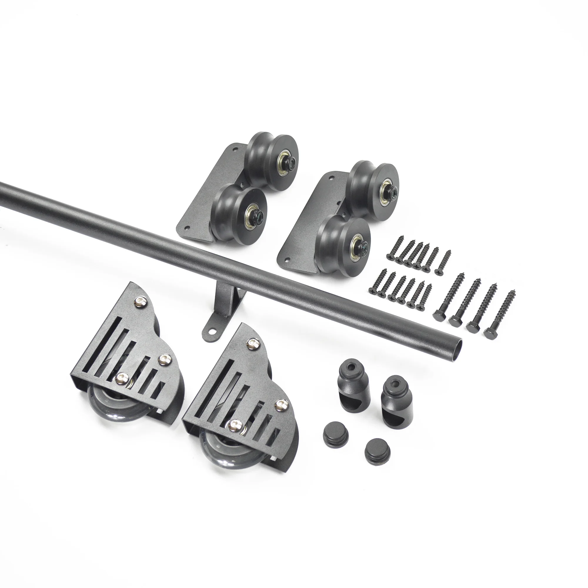 Imagem -03 - Slide Biblioteca Escada Kit de Ferragem Retrátil Rolo Superior Escada Prateleira Preta sem Escada 3m