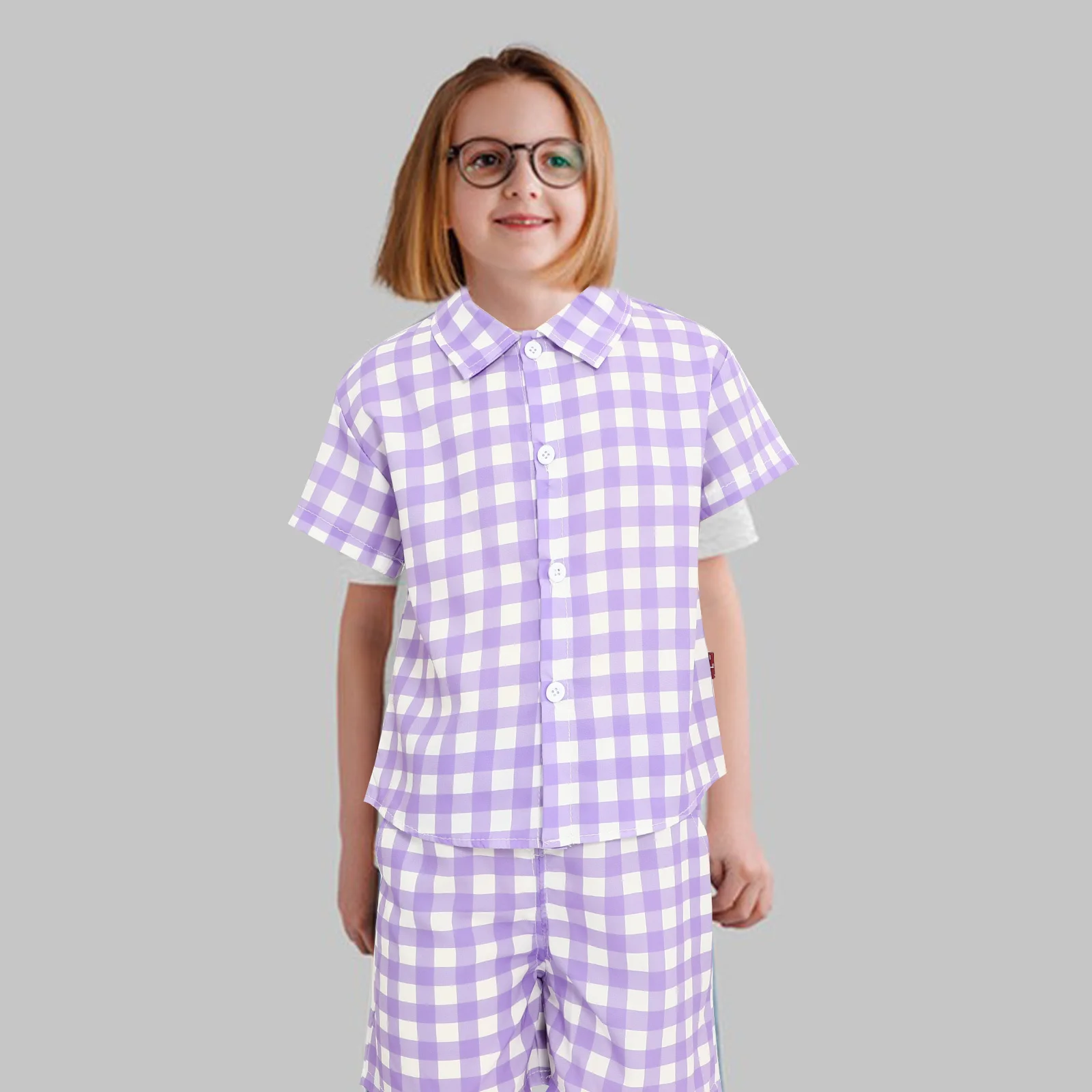 

1 Set Summer Short Sleeve Shirt Pants Suit Clothes Cute Outfit Bright Color Comfortable Playwear Formal