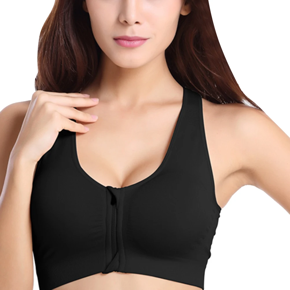 

Shockproof Sports Bra for Women with Breathable Design Padded No Steel Ring Yoga Running Fitness Top - Size S Grey