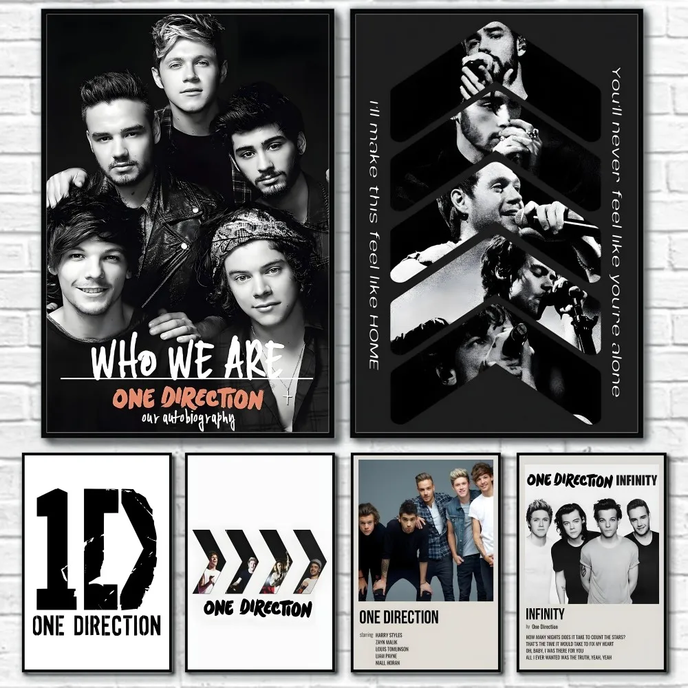 O-One D-Direction Band Album Cover Poster Sticky Wall Art Printing Waterdicht Home Living Bed Room Bar Esthetisch Decor
