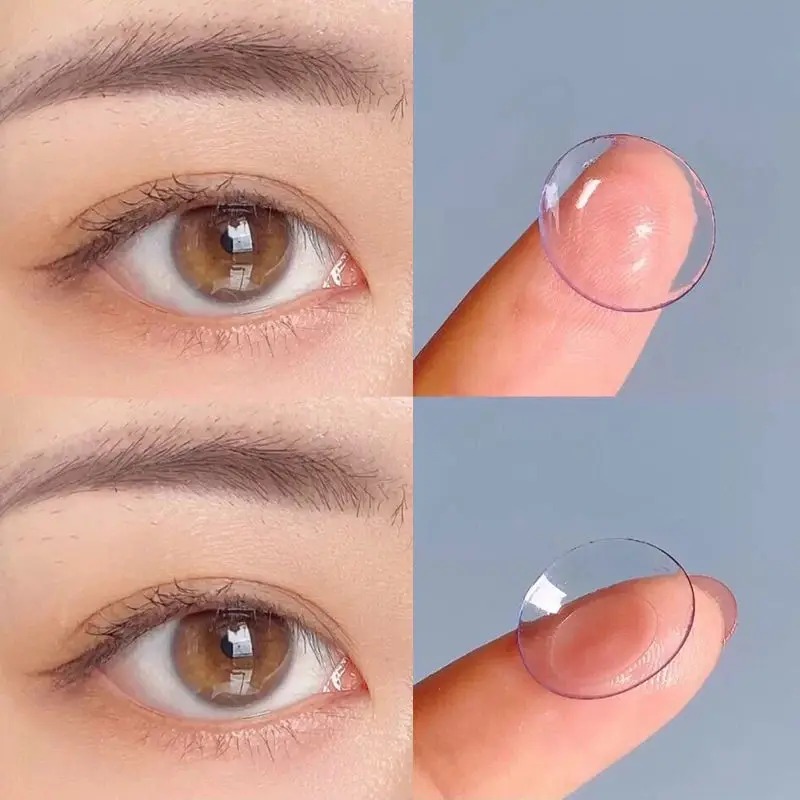 YIMEIXI Original Myopia Contact Lenses Diopter Contact Lenses Corrective Vision Glasses Prescription Clear Lenses Year Glasses