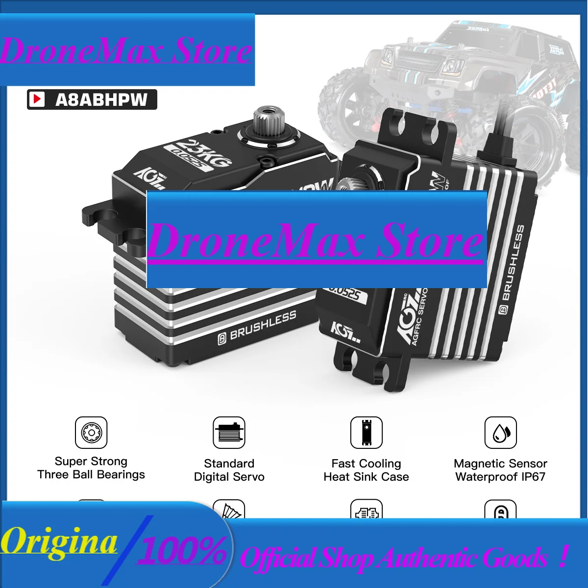 DrMasAGFRC A81BHSW A81BHPW High Speed High Torque 35KG 23KG Programmable Waterproof Brushless Steering Servo For 1/8 RC Car Bugg