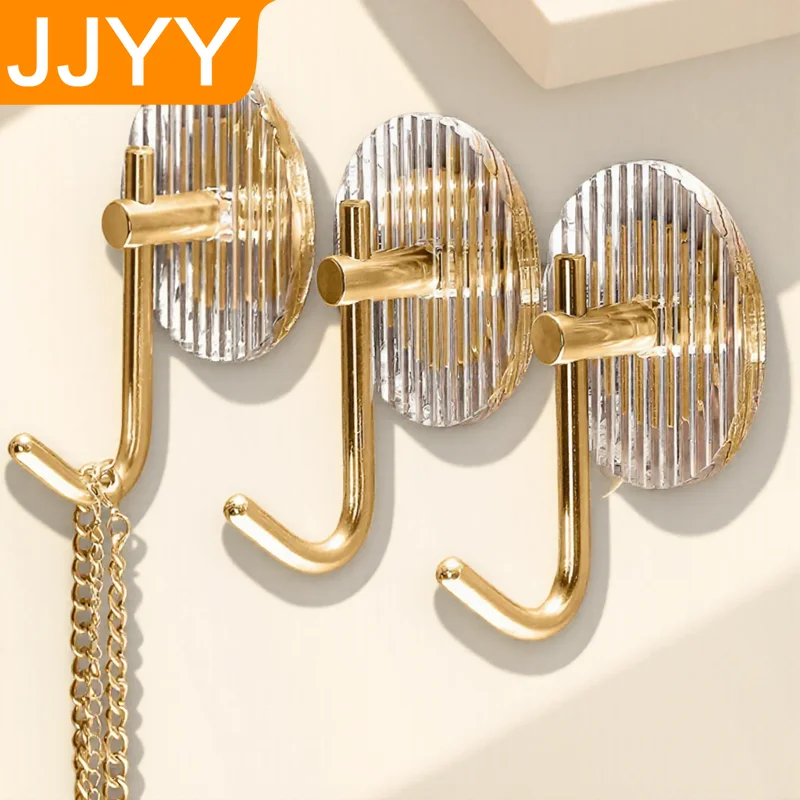 Luxuriöser Acryl-Wandhaken, stark klebender Badezimmer-Handtuchhalter, kein Stanzen, Kleiderbügel, Tür-Rückseite, Schlüsselhalter