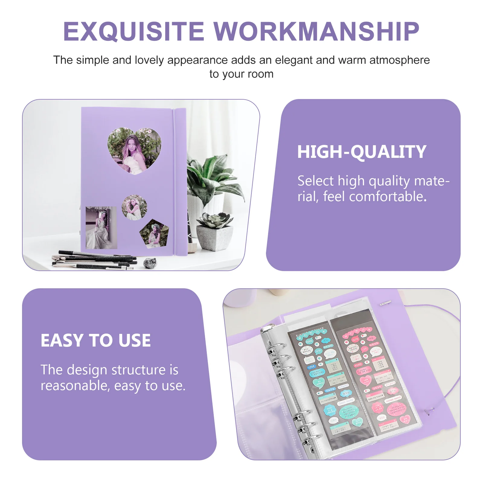 Portable Photo Album Multi-Functional Tickets Storage Book for Pictures and Cards Compact Design Ideal Gift Certificate