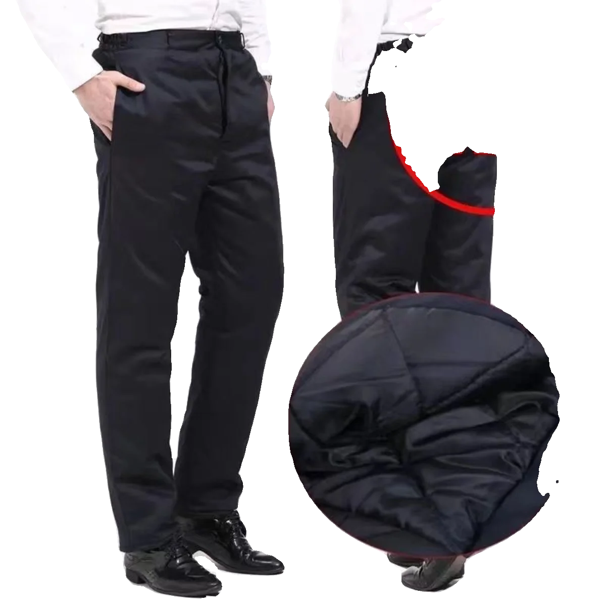 

Thiened Cotton Jaet for Men Winter Workwear Warm Busin Casual Sle Long Coat with kets Single Button Closure ...