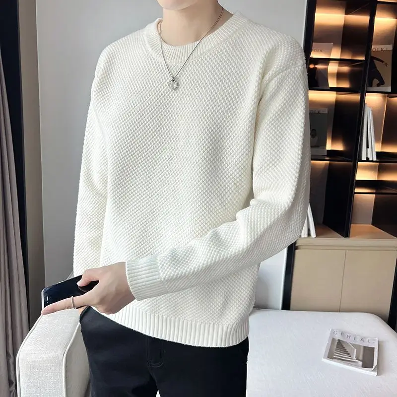 

Super Warm Cashmere O-neck Sweater Men Clothes 2023 Autumn Winter Knitted Pullover Jumper Ropa Hombre Pull Homme Knitwear A289