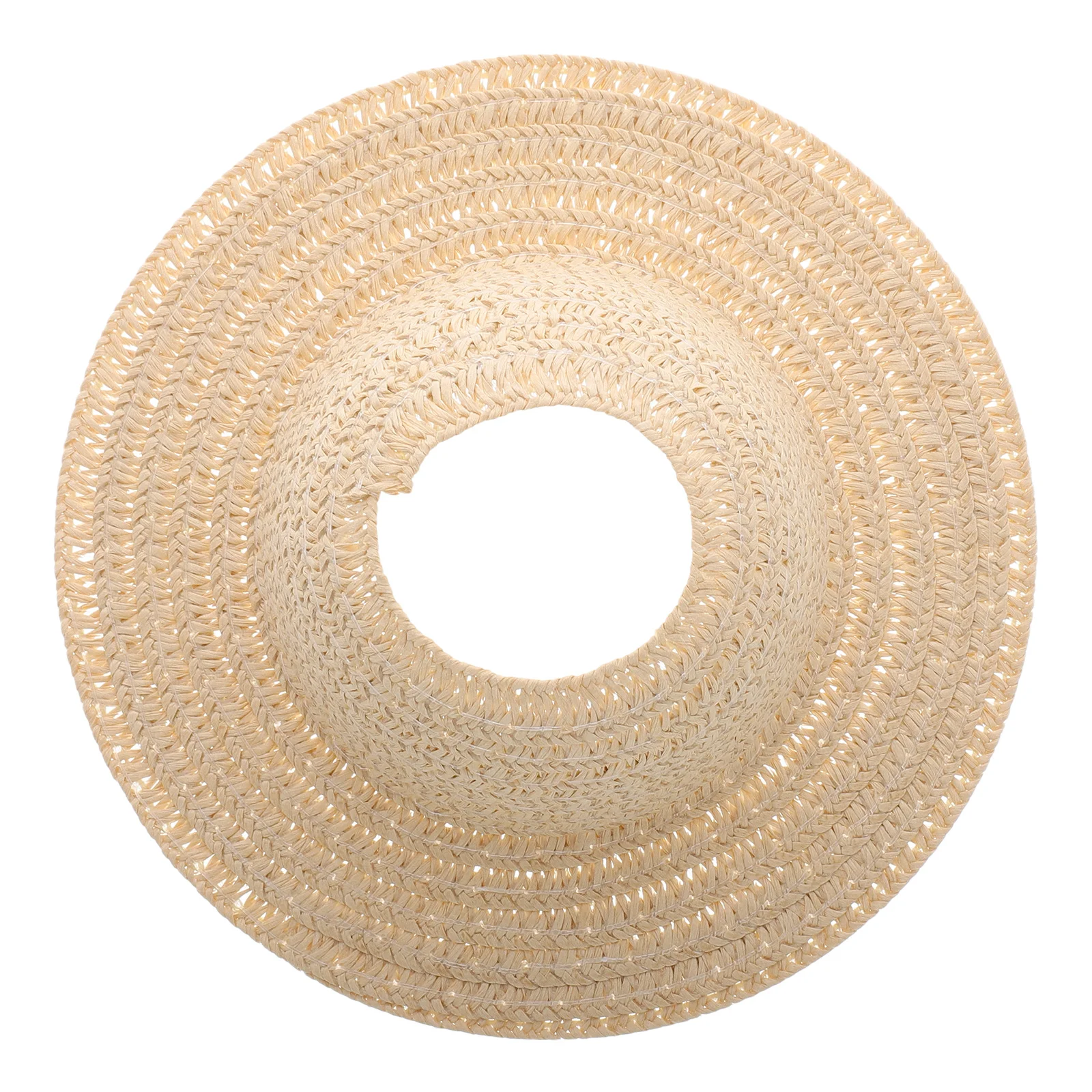 Miniature Straw Hats Hollow Top 13Cm Handmade Woven Ribbon Summer Sun Protection Knitted Tiny Hats DIY Craft Decorative