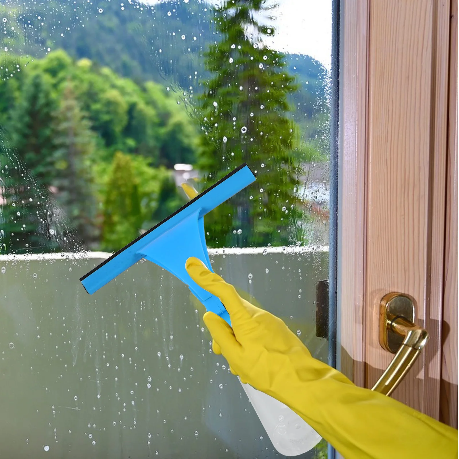 

Multipurpose Window Squeegee Cleaner Window Wiper Creative Bottle Scrubber Window Cleaning Sprayer for Bathroom Kitchen Home (