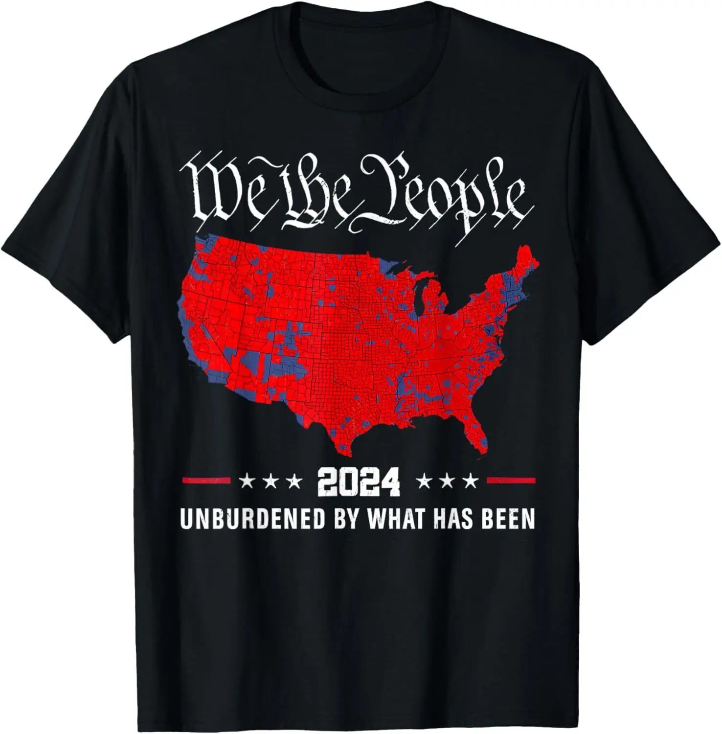 2024 Trump Winner Election Map Unburdened By What Has Been T-Shirt Hoodie