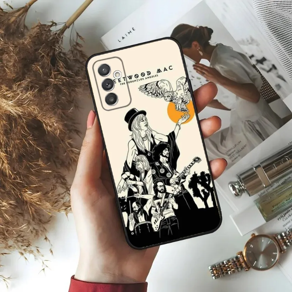 Band Fleetwood Mac Phone Case For Samsung S24,23,22,30,21,10,9,Ultra,Plus,Lite,FE,5G Black Soft Case