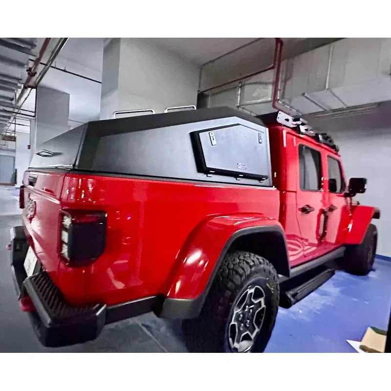 سيارة 007، لسيارة Jeep Gladiator Pickup Hardtop - تصميم سبليت فولاذي مقاوم للماء، غطاء سقف جاهز للتخييم #2