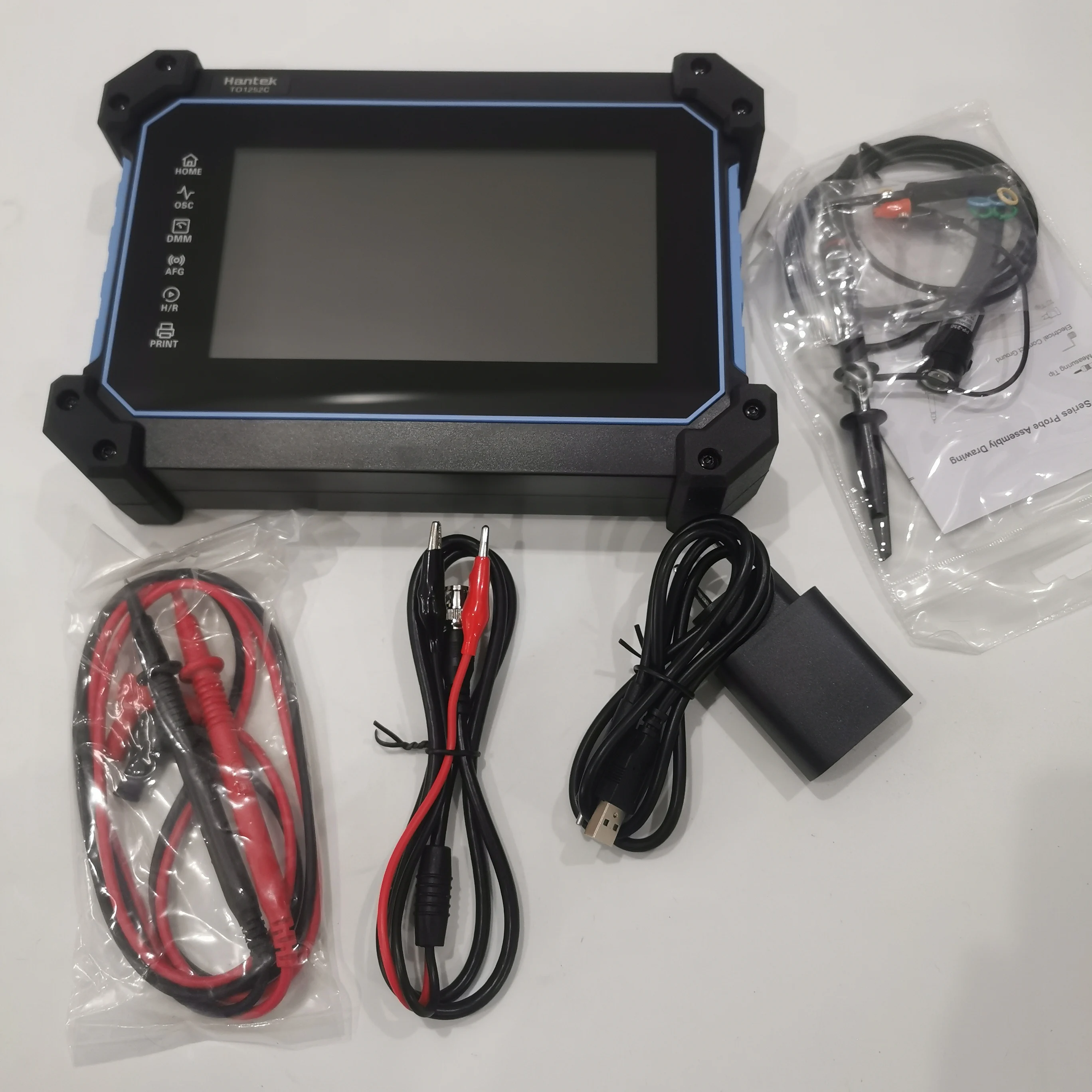 Oscilloscope numérique pour tablette, écran tactile, stockage, multimètre, 2 canaux, 250Mhz, 1GS, s, TO1252C