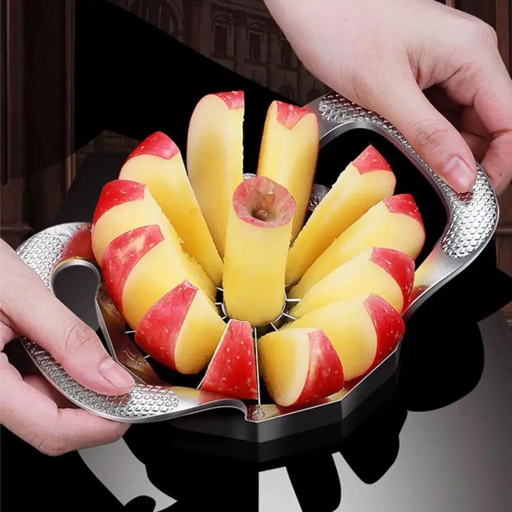 

Stainless Steel Apple Slicer Fruit Cutter with Frosted Handle Upgraded 8/12 Blade Sharp Divider Fruit Cutter Vegetable Corer