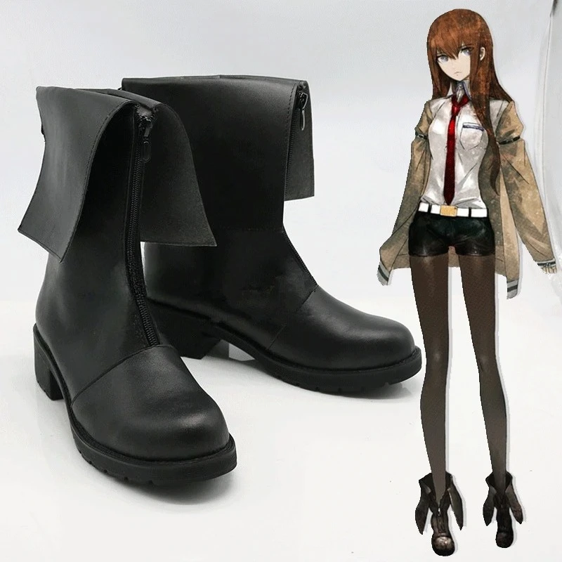 

Anime Shoes Makise Kurisu Custom Made Cosplay Boots Halloween Costume Accessories Props Made