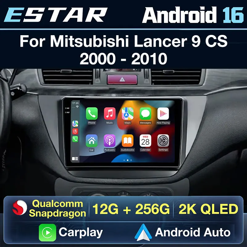 Wireless Carplay Android 16 For Mitsubishi Lancer 9 CS 2000 - 2010 Car Radio DTS Multimedia Octa Core 360 Camera Video Player BT