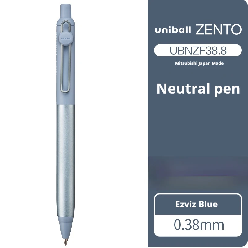 Japanischer Uni-Ball ZENTO Gel-Tintenstift, limitiertes Flussmodell, Metalldruck, ultraglattes Schreiben, 0,38/0,5 mm, Unterzeichnung für Studenten, Unternehmen