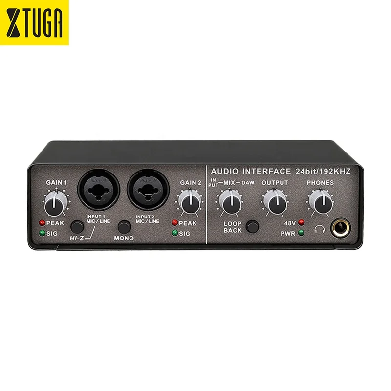 TLF Xtuga 2021 Venda quente USB ou Interface de gravação de placa de som de estúdio para transmissão viva