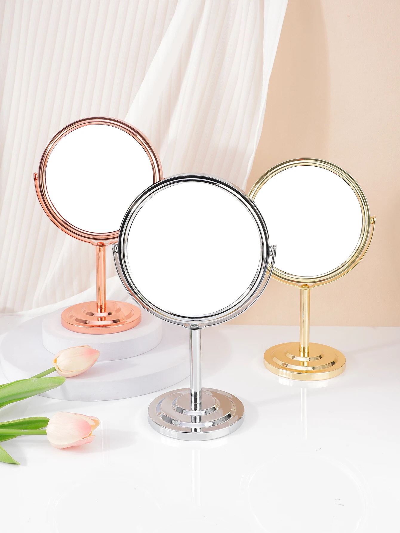 6-inch make-upspiegel, draagbaar, tafelblad, huishouden, studentenflat, schoonheidsmake-upspiegel, dubbelzijdig vergrootglas