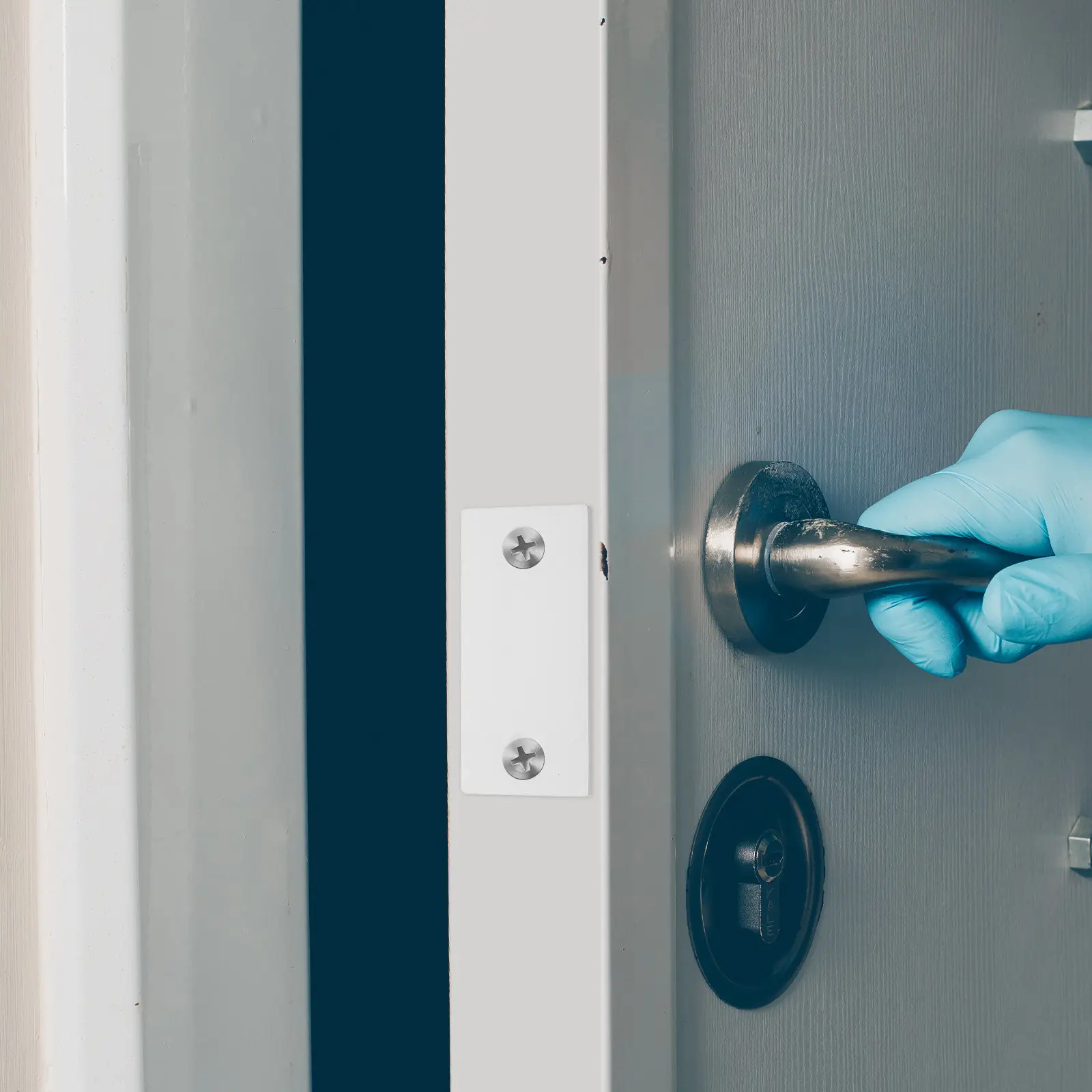 

2 шт. Усиленные накладки на дверные ручки, высококачественные заполнители для кромок дверей, для внутренних и наружных дверей, износостойкие, простые в установке