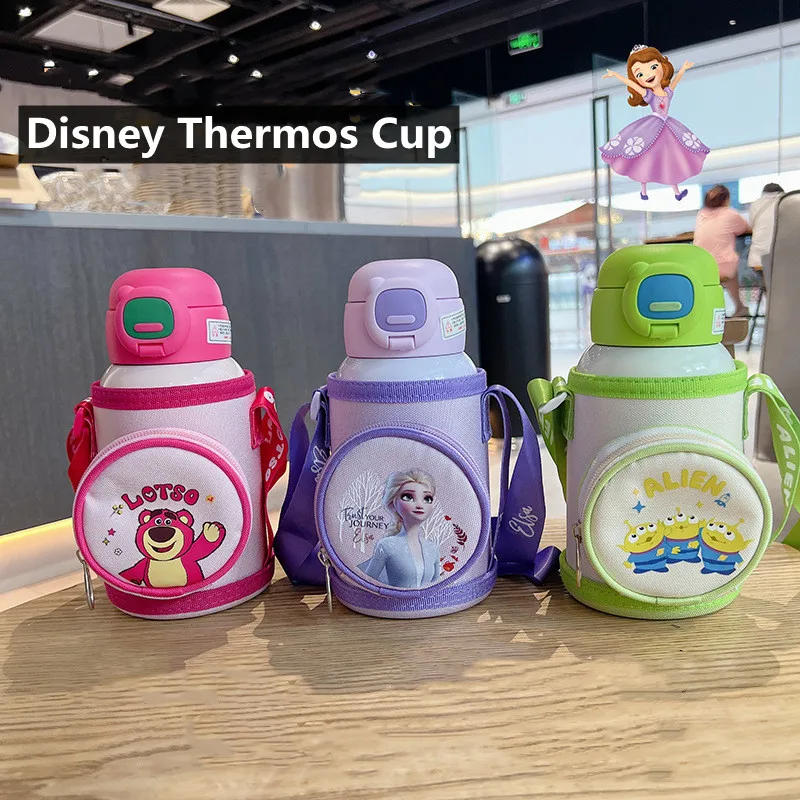 

Disney Frozen Children's Thermos Water Cup Mickey Vacuum Cup Thermal Bottle Stainless Steel 316 Straight Drinking Straw Bottle