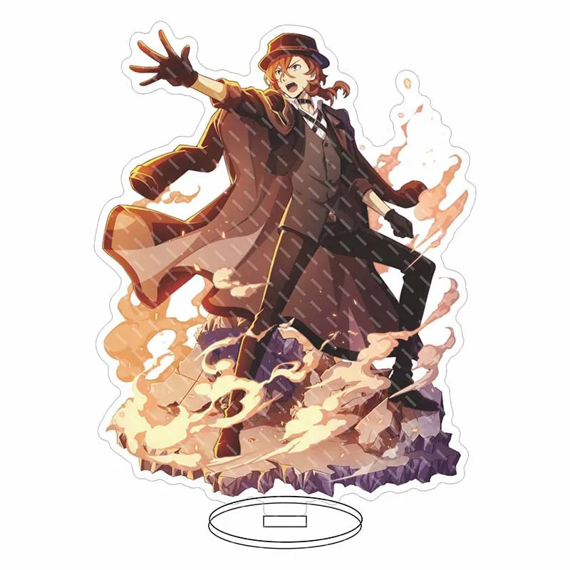 Stand Akrilik Bungo Stray Dogs Dazai Osamu Kunikida Doppo, Perlengkapan Anime Berkualitas Tinggi, Hiasan Meja, Hadiah untuk Penggemar, Perempuan