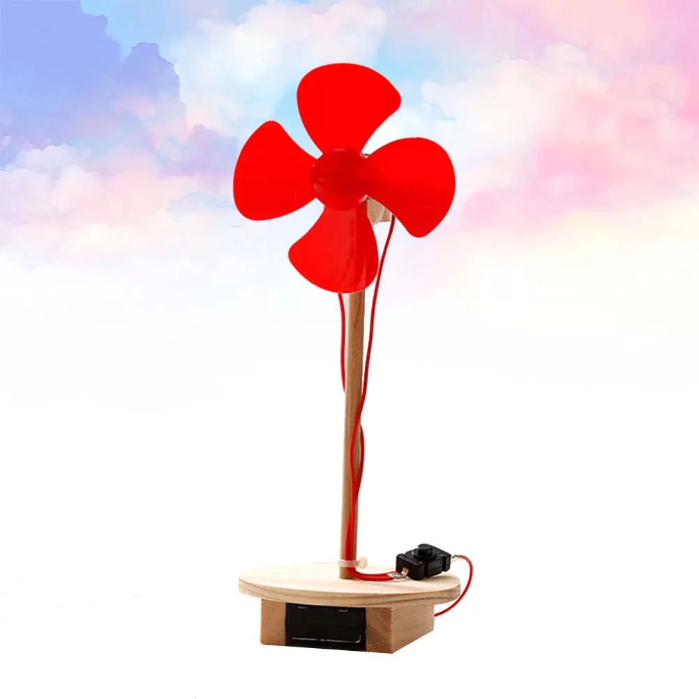 Ventilateur électrique pour enfants, 2 pièces, matériaux d'expérimentation, moteur de bricolage, Kit scientifique fait à la main, couleur aléatoire non incluse