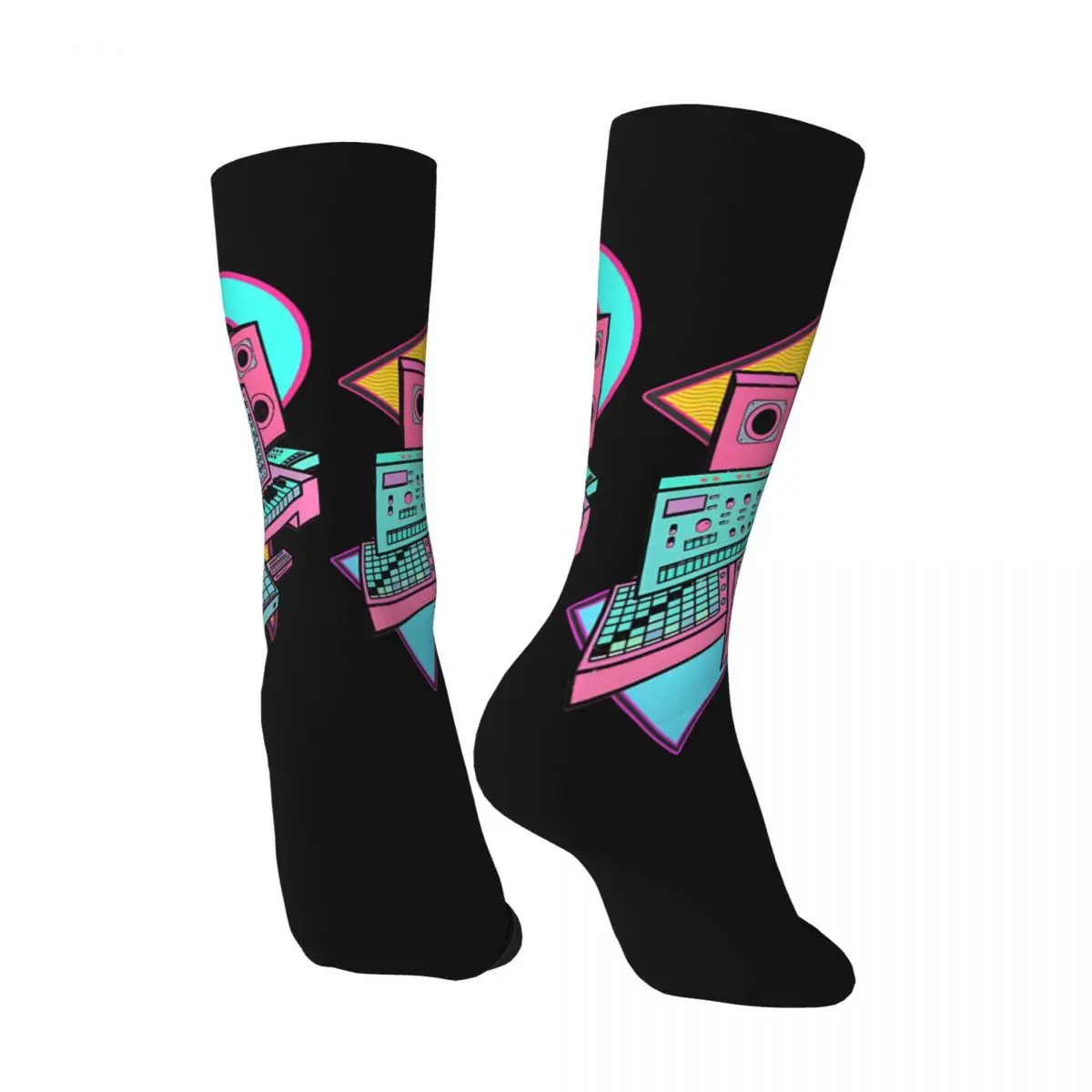 Funny Happy Tremendous Men's Socks Vintage Harajuku Synthesizer Street Style Novelty Pattern Crew Crazy Sock Gift Printed