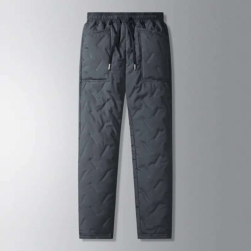 

Осенне-зимние модные однотонные плюшевые толстые теплые хлопковые брюки для мужчин, повседневные свободные спортивные ветрозащитные брюки большого размера