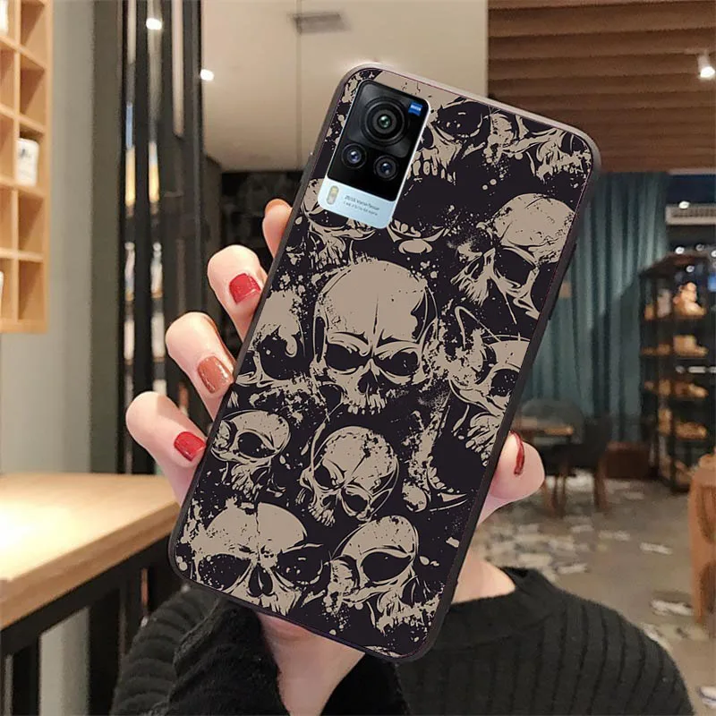 Skull Bones Phone Case for VIVO Y53S Y33S Y22S Y11S Y31 Y21 Y70 Y20 Y21S Y72 Y35 Y51 Y01 V23E V21 V23 V21E Funda Coque