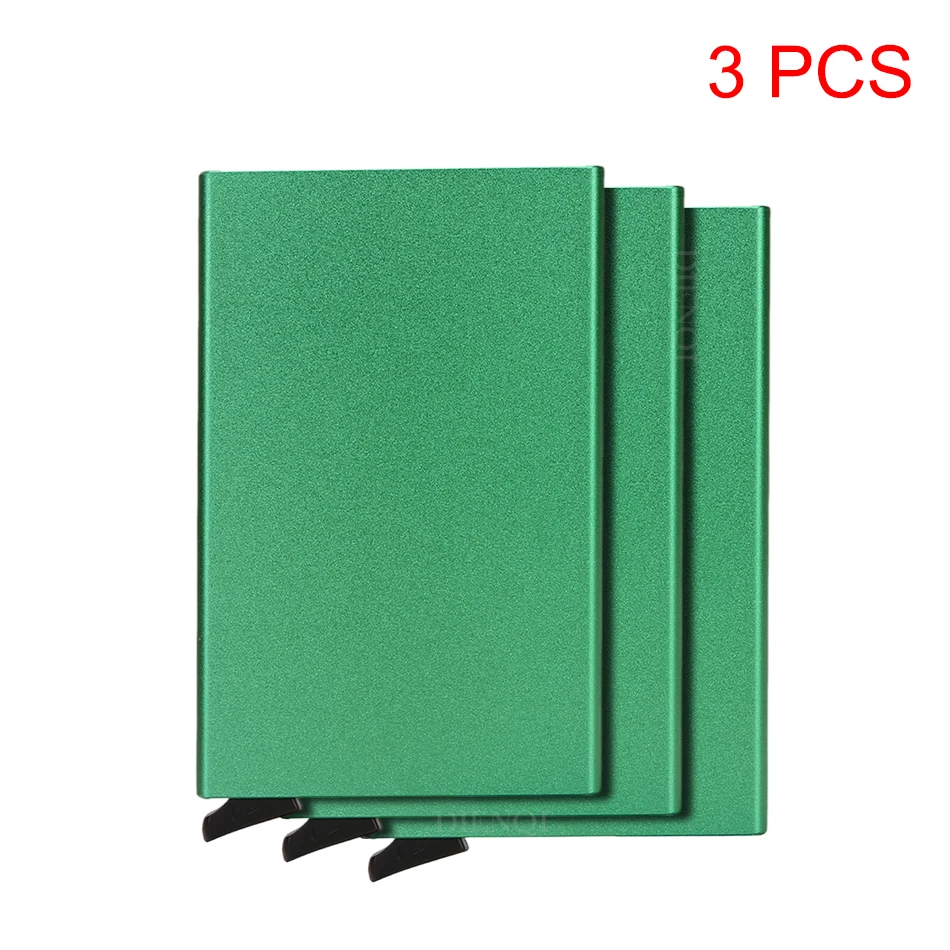Rfid Creditcardhouder Metaal Dun Slanke Slimme Portemonnee Heren Dames Portefeuilles Pop-up Minimalistische Kleine Zwarte Portemonnee Mini Portefeuilles voor Heren
