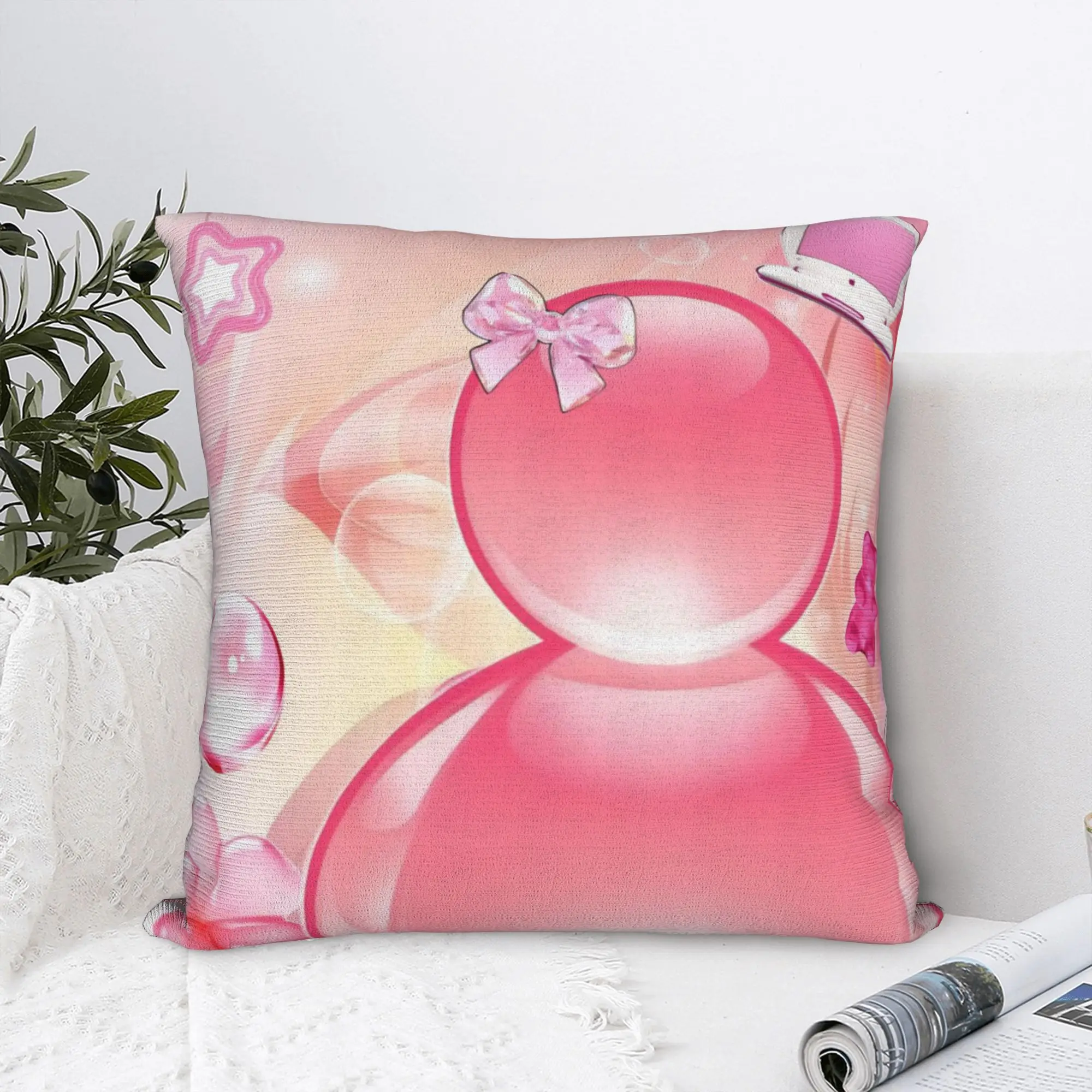 Pink Frutiger Aero Person Art Vibes Pillowcase Printed Polyester Cushion Cover Decorative Scenery Pillow Case Cover Wholesale