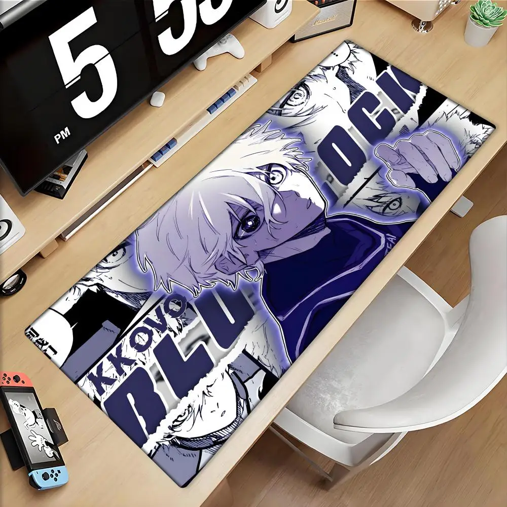 

Mouse Pad Japan Anime Blue Lock Nagi Seishiro Mousepad PC Gamer Keyboard Rug Black And White Laptop Gaming Accessories Desk Mat