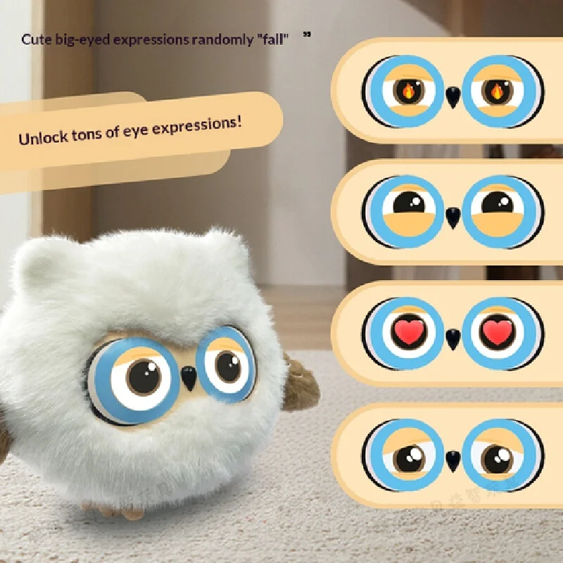 Owl AI Intelligent Companion Robot Learning Tutoring 6 Bean Buns DEEPSEEK Talk Male, Female, Children 3 Toys