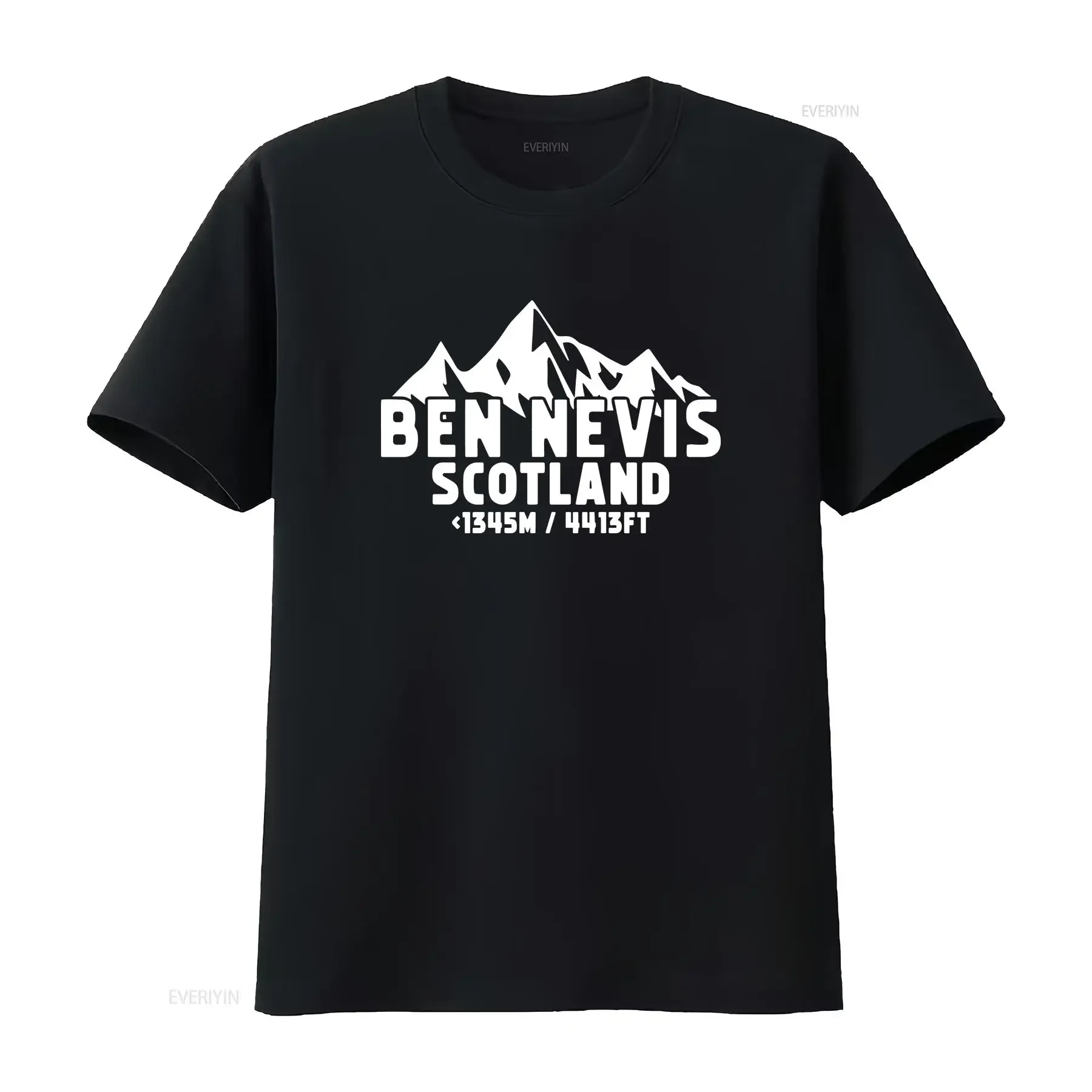 Ben nevis scotland walking challenge t shirt vintage Washed streetwear Comfortable fashion graphic designer clothes Versatile