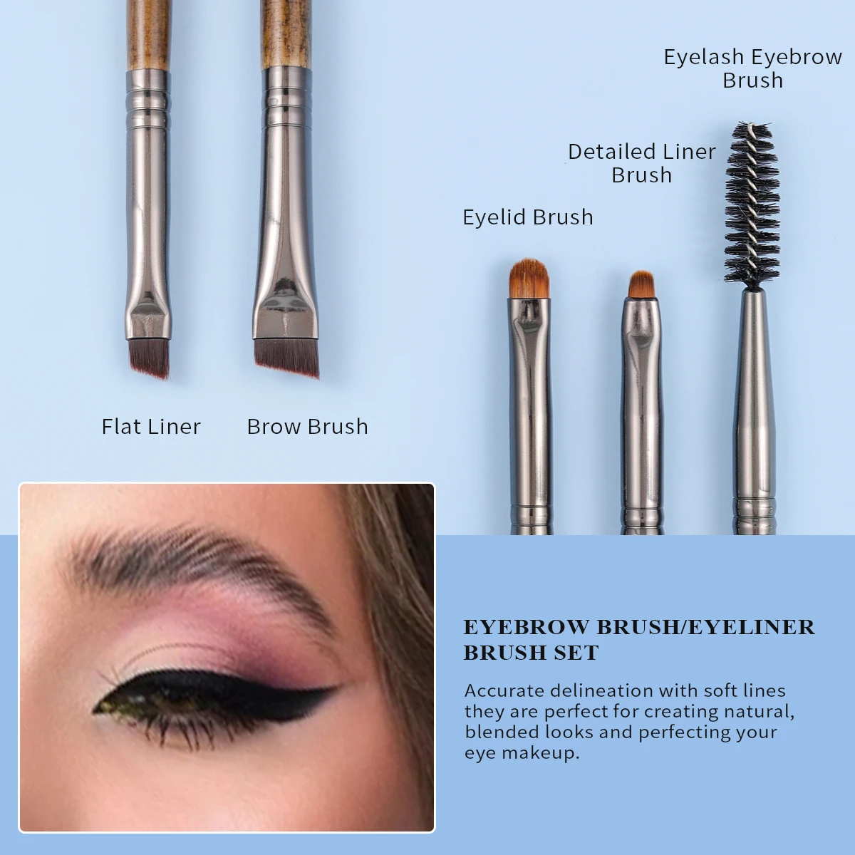 OVW  Liner Makeup Brushes Eyeliner Eyebrow Blending Beauty Make Up Brush Eyebrow Eyeliner Eyeshadow Smudge Brush