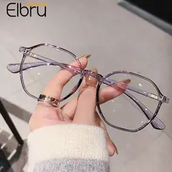 Elbru-Lunettes de lecture ultra-légères pour hommes et femmes, lunettes presbytes transparentes, lunettes unisexes, lunettes d'hypermétropie, + 1, + 1.5, + 2, + 2.5, + 3, + 3.5, + 4