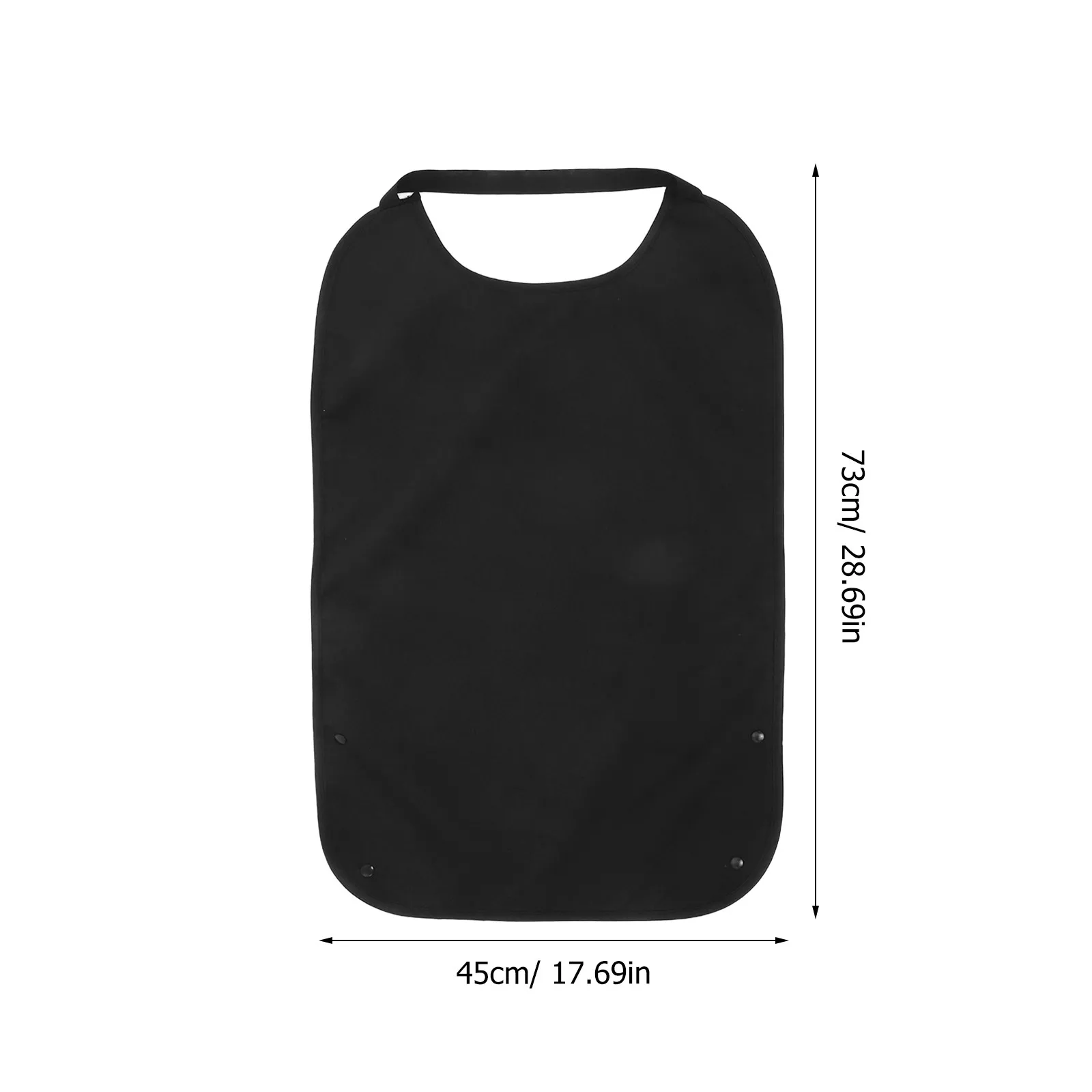 Elderly Bib for Adults Black Waterproof Polyester Stretchable Crumb Catcher Dining Clothing Protector Adult Disabled Bibs