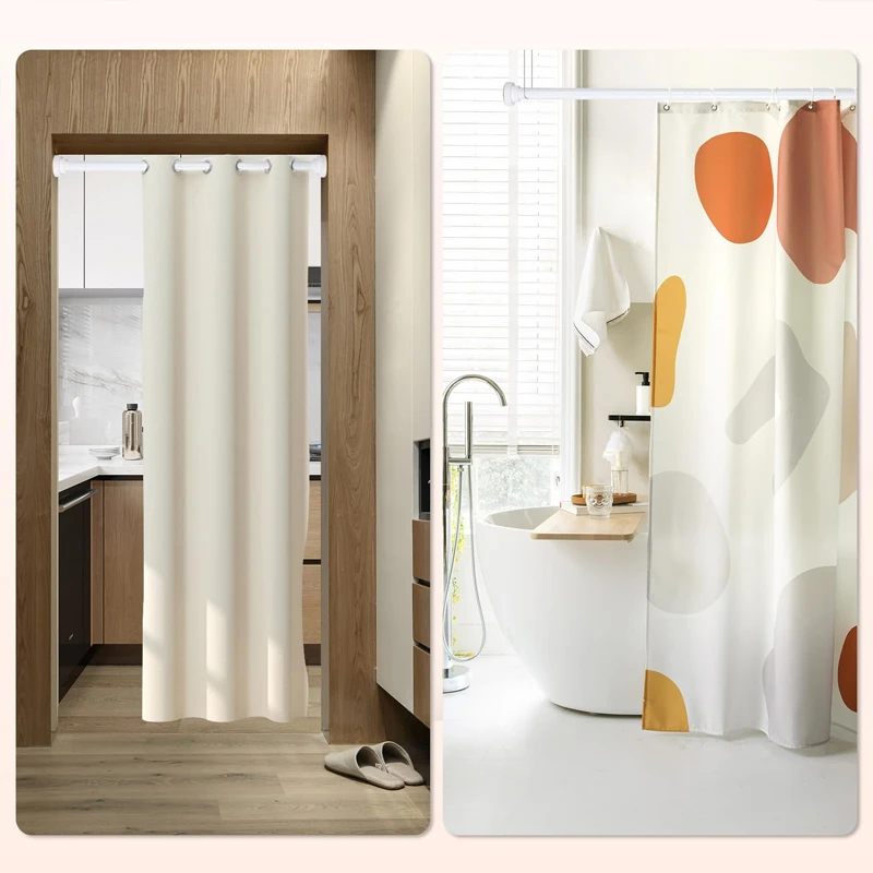 Extendable Telescopic Curtain Rod Stainless Steel Wardrobe Rail Closet Clothes Hanger Towel Hanging Pole Towel Bar