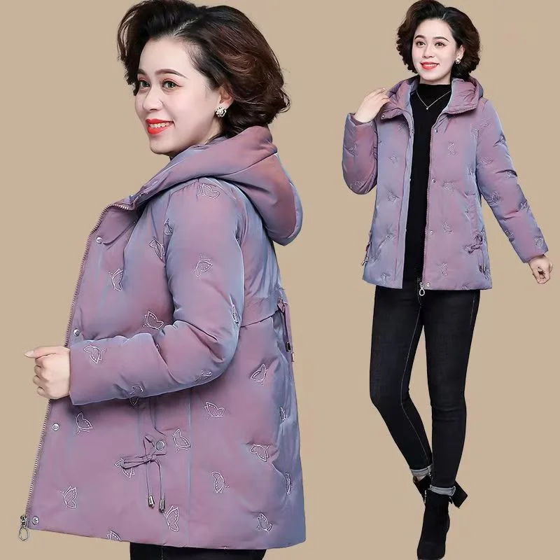 Winter Cotton-padded Jacket For Middle-aged 50-60-70-year-old Mother's Cotton-padded Jacket Women's Thickening Cotton-padded Top