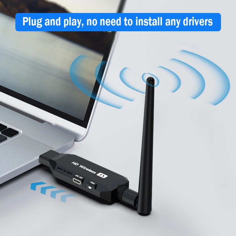 Wireless HDMI-compatible Extender 50M 1080P Video Transmitter Receiver Screen Share Display Adapter for Camera PC TV Projector