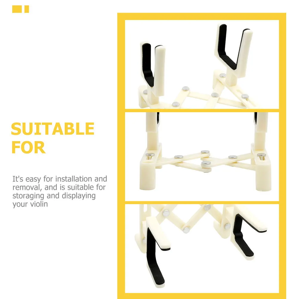 

Sturdy Professional Violin Folding Stand Space Saving Portable Design Durable Display Rack Fiddle Floor Bracket