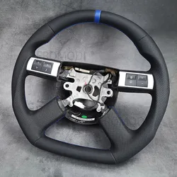 Leather Steering wheel For Chrysler 300c DODGE Challenger Charger Flat bottom