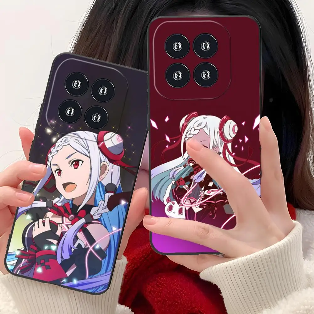 

Чехол для телефона Sword Art Online Yuna для Xiaomi 15 14 13 12 Mi 11 T Ultra Lite Pro S X 5G с цветной печатью, роскошный смартфон Pretty