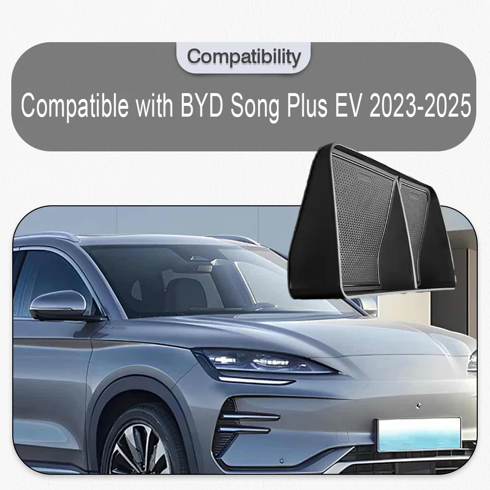 

Car Dashboard Tray Storage Box with Mat For BYD Song Plus EV 2023 2024 2025 Center Console Storage Box Dashboard Organizer
