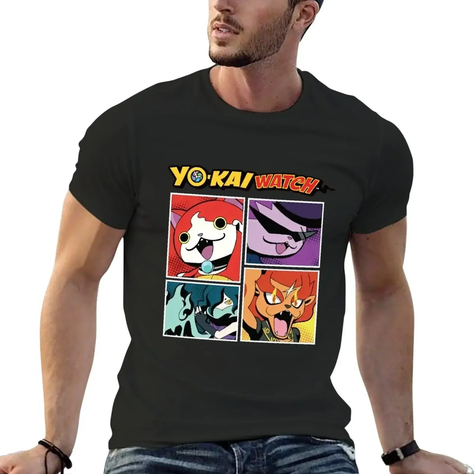 

Yo-Kai Watch Group T-Shirt animal prinfor boys graphic tee shirt custom t shirt men graphic t shirts