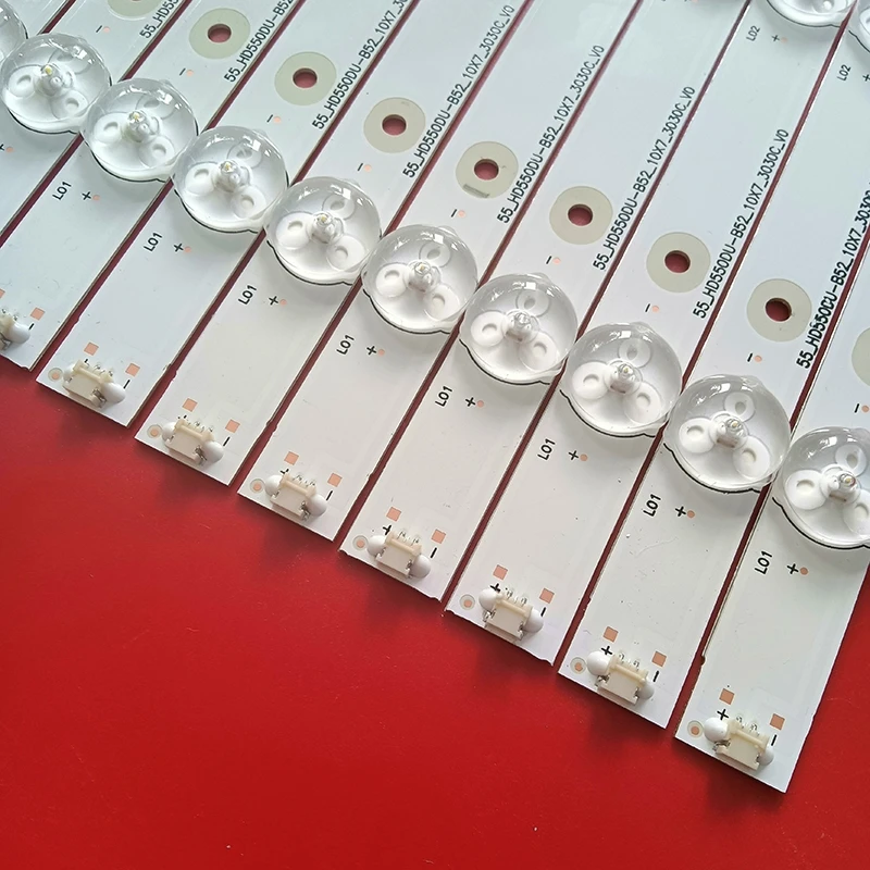 LED Strips For 55H8C 55H6D 55K3300UW H55M3000 H55M3300 H55mec3050 LC-55LBU591 HD550DU-B52S1 55 HD550DU B52 10X7 3030C V0