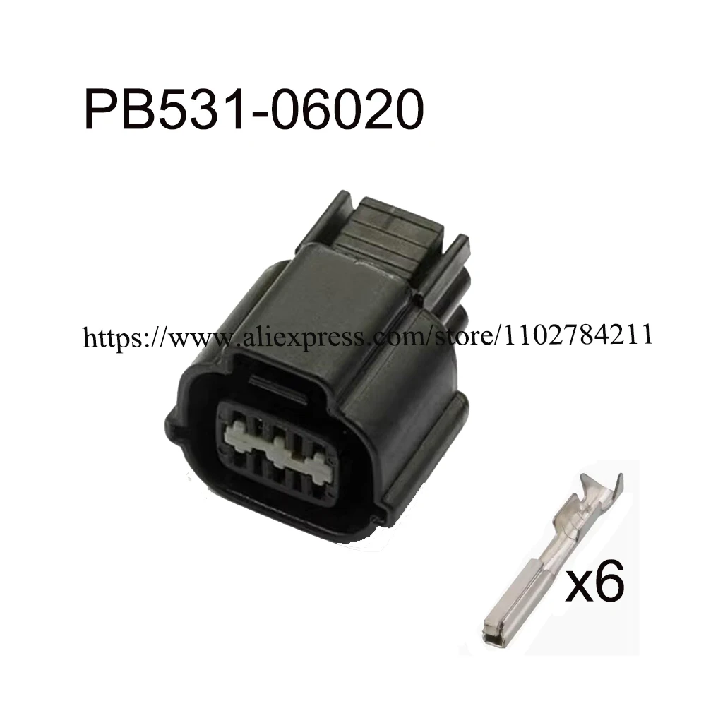 

100Set PB531-06020 automotive Waterproof female wire connector terminal plug 6 pin socket seal